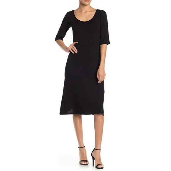 knee length dresses for ladies Velvet Burnout Floral Midi Dress main image 0